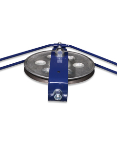 Idler pulley 210mm wo/post cpl below-floor manure remov galv